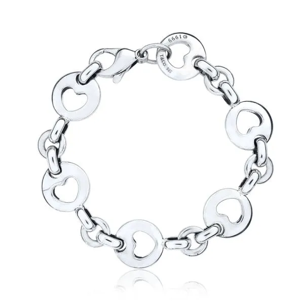 Tiffany sterling silver on sale heart bracelet